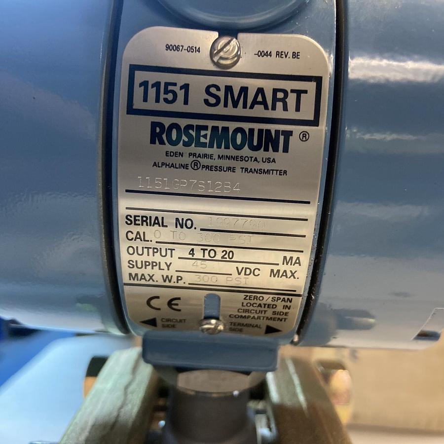 Rosemount,1151GP7S12B4,Alphaline Pressure Transmitter 0-300PSI