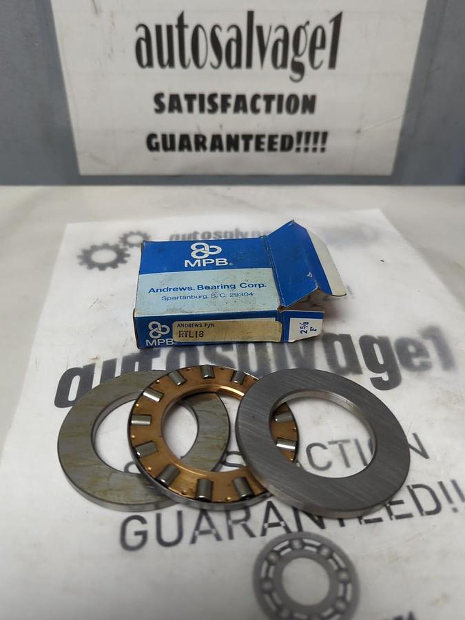 ANDREWS,RTL18,THRUST ROLLER BEARING NOS