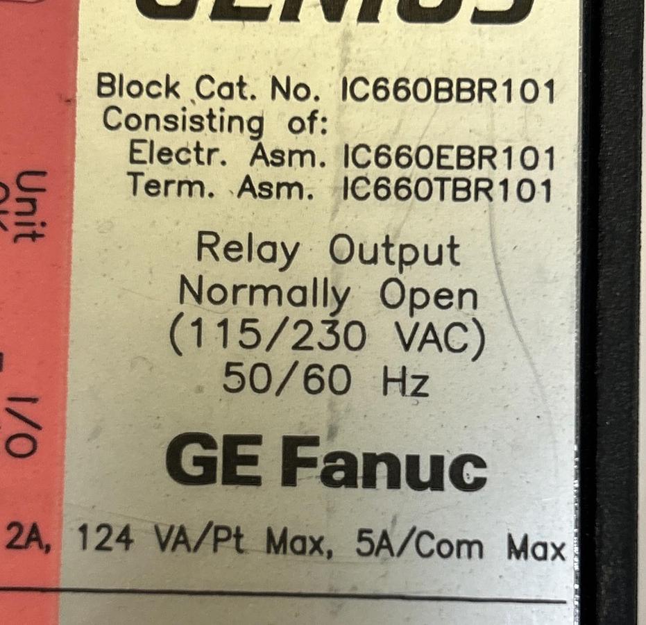 Used GE FANUC,IC660BBR101,RELAY OUTPUT GENIUS MODULE