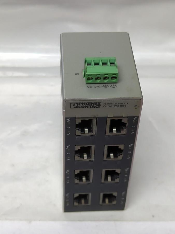Used PHOENIX CONTACT,2891929,FL SWITCH SFN8TX EHTERNET SWITCH PRE-OWNED