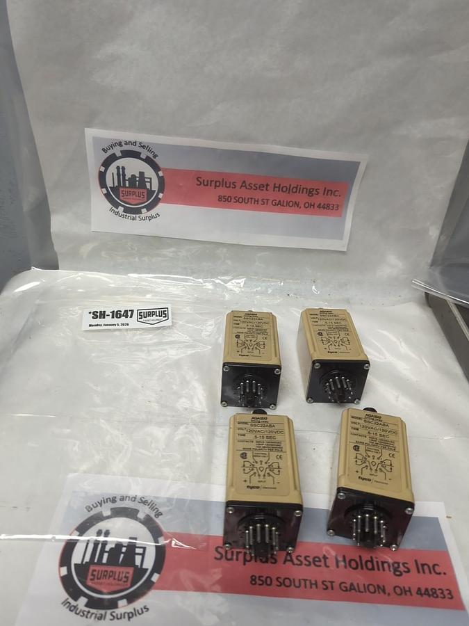 Used AGASTAT,SSC22ABA,TIMING DELAY .5-15 SEC LOT OF 4 PRE-OWNED