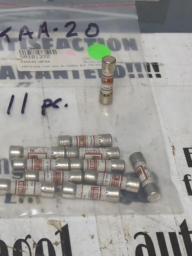 COOPER BUSSMANN,KAA-20,RECTIFIER FUSES LOT OF 11 NOS