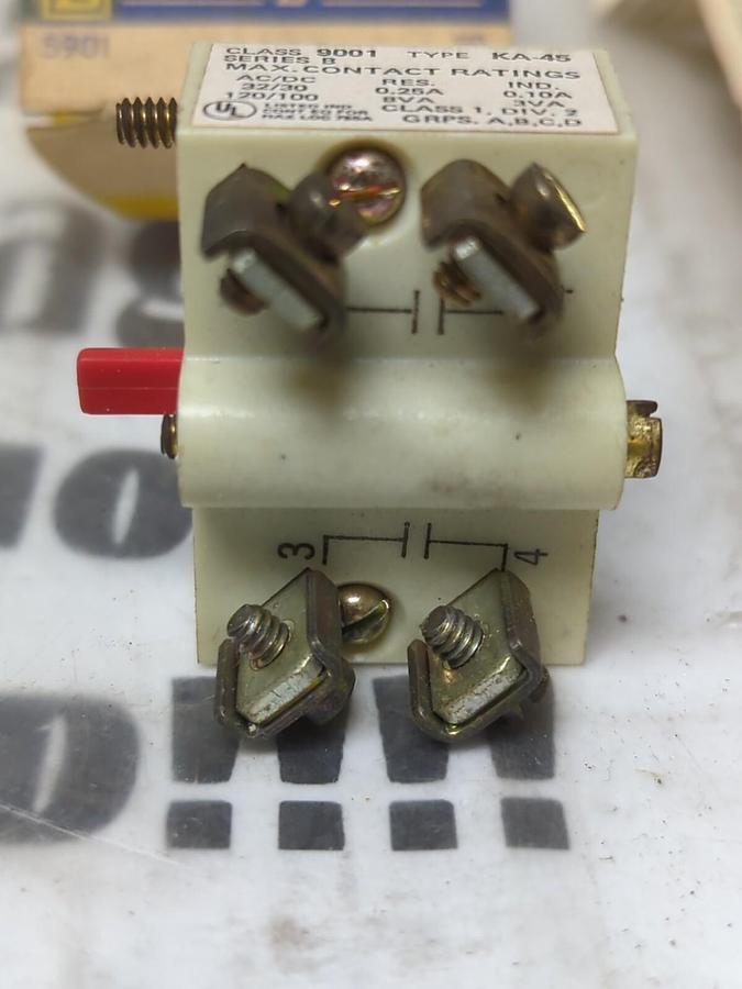 SQUARE D,KA-45,CLASS 9001 CONTACT BLOCK NOS