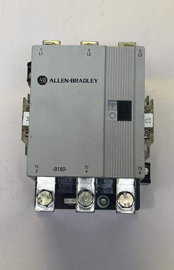 Used ALLEN BRADLEY,100-B180ND3,CONTACTOR 180AMP 150HP 3 PHASE 110/120V COIL