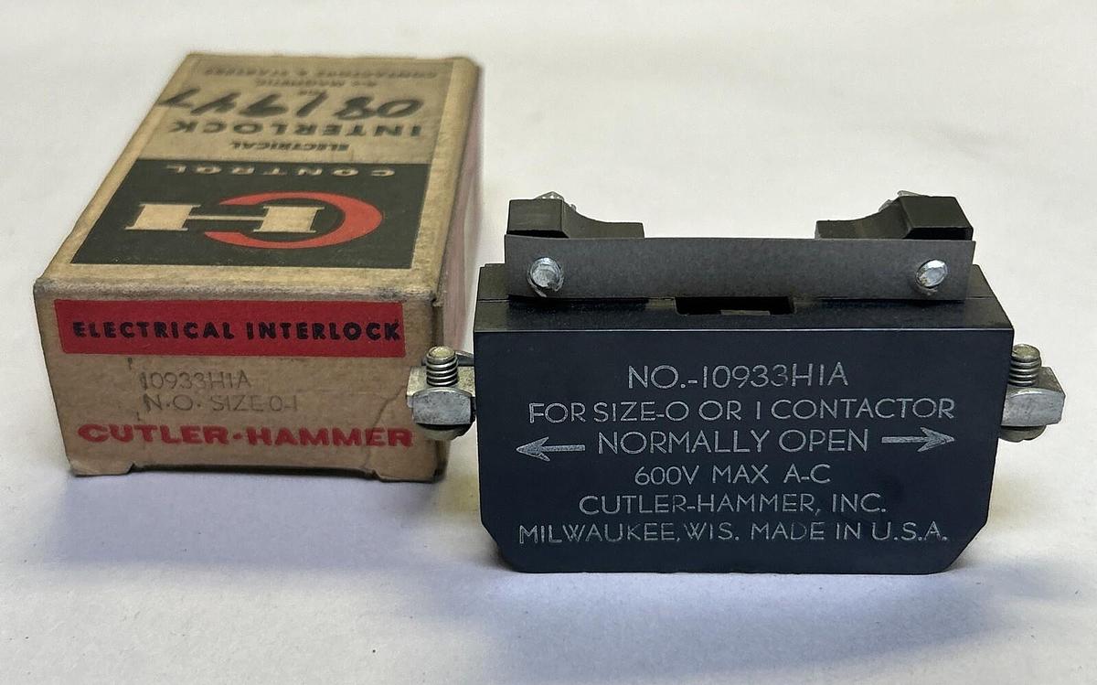 CUTLER HAMMER,10933H1A,AUXILIARY CONTACT SIZE 0-1 NOS