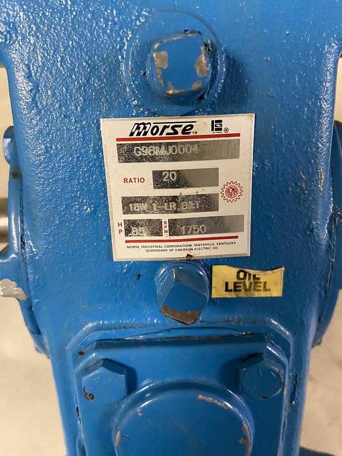 Morse,G98J0004,Gear Reducer Ratio 20:1 Input .85Hp 1750RPM