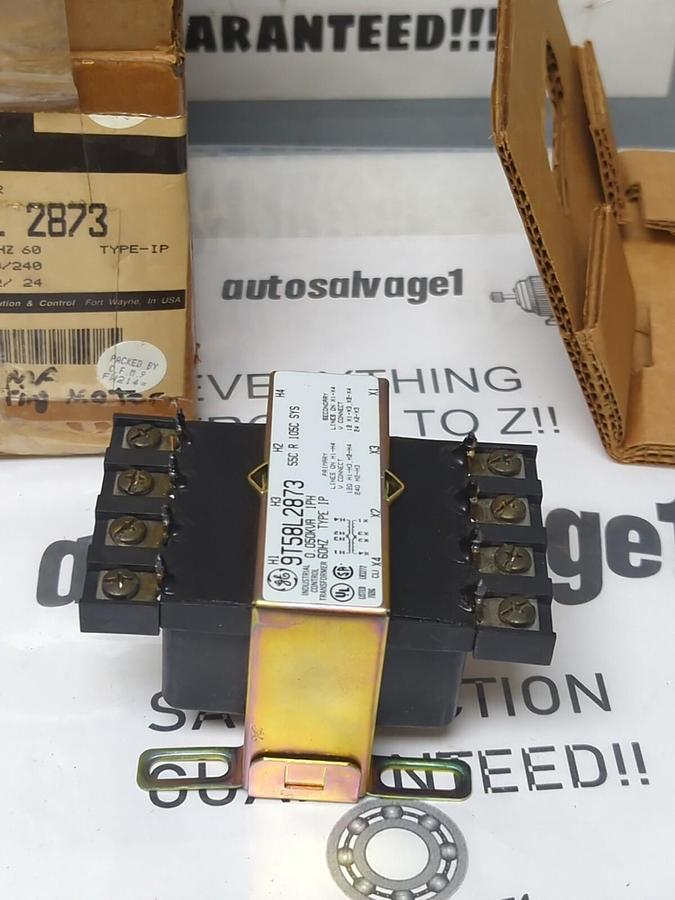 GE,9T58L2873,TYPE IP TRANSFORMER KVA 0.050 PRI VOLTS 120/240 SEC VOLTS 12/24 NOS