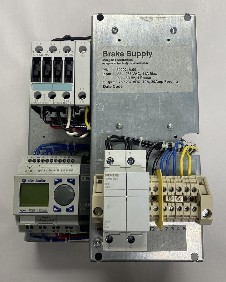 Morgan Electronics,300024A.00,Brake Supply 85-265V 11A 40-60Hz 1PH NOS