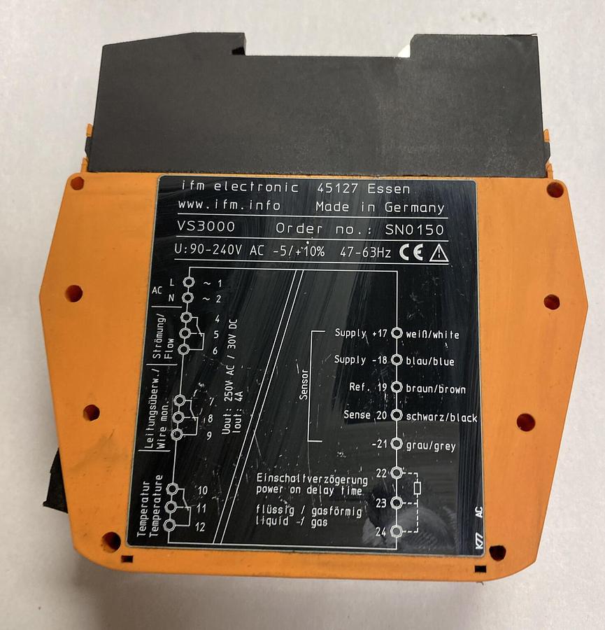 Used IFM Efector,SN0150,Control Monitor Flow Sensor