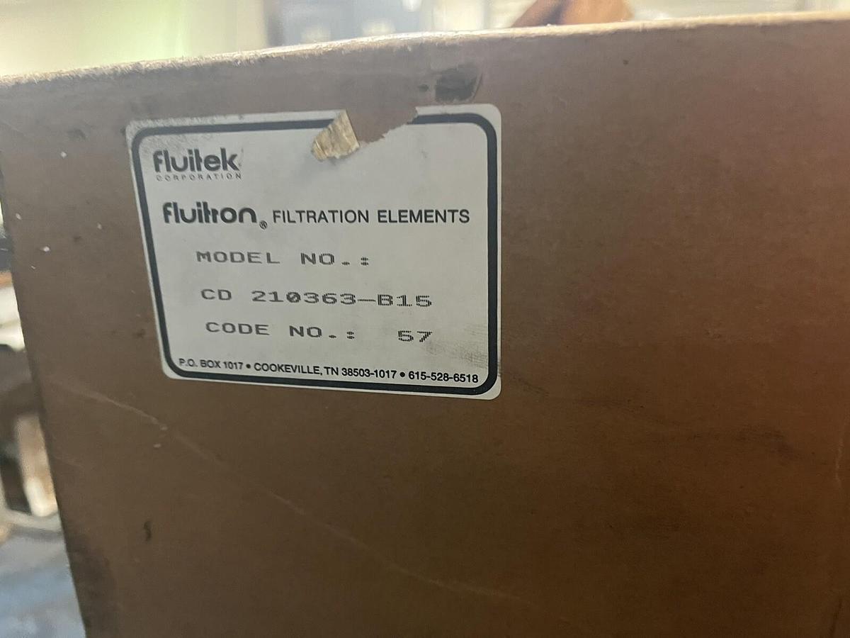 FLUITEK FLUITRON,CD-210363-B15,FILTER ELEMENT LOT OF 2