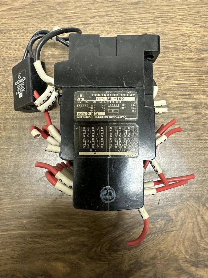 Used Mitsubishi,SR100,Contactor Relay WOkaya 50500 Resistor