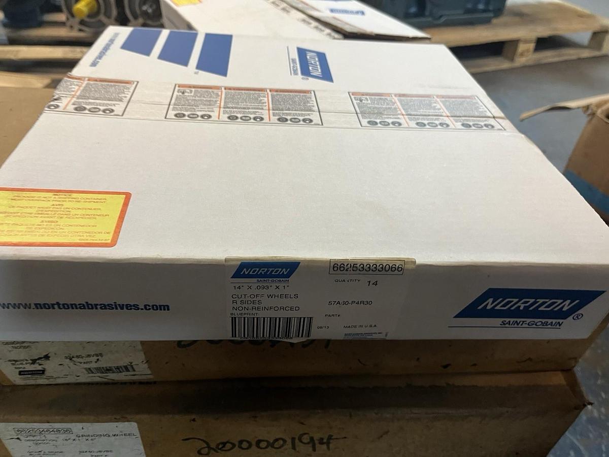 NORTON,57A60P4R30,CUT-OFF WHEEL 14X.093X1" BOX OF 14