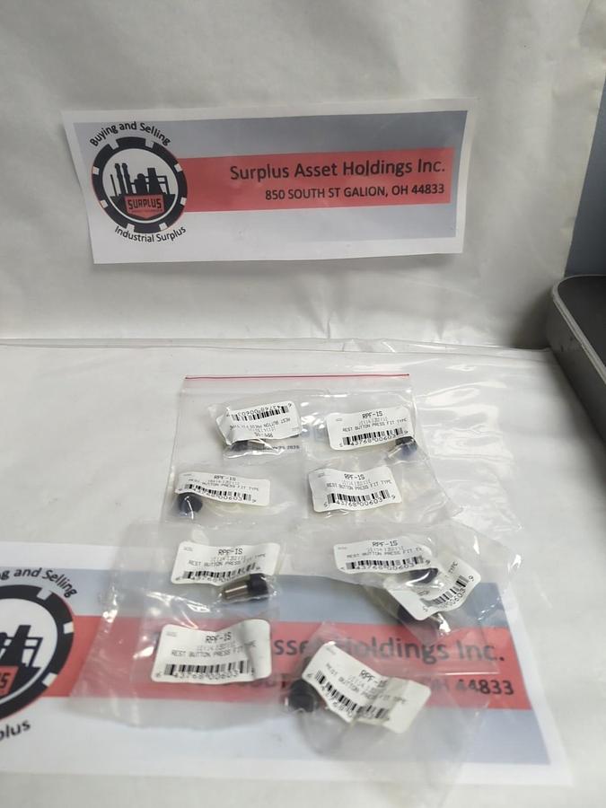 UNBRANDED,RPF-1S,REST BUTTON PRESS FIT TYPE 1/2X1/4-02510X1/2 LOT 0F 9 NOS