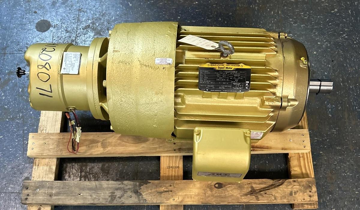 Used BALDOR,EBM4103T,SUPER-E BRAKE MOTOR 25HP 1775RPM 3PH 284T FRAME