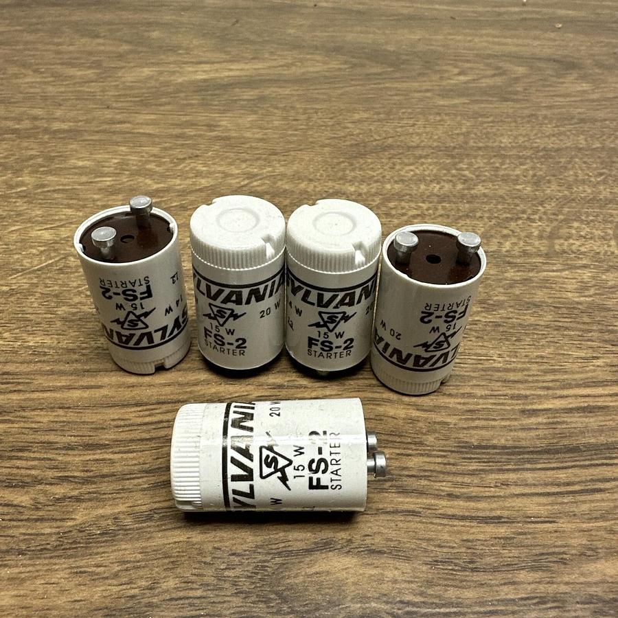 Sylvania,FS-2,Flourescent Starters LOT of 5