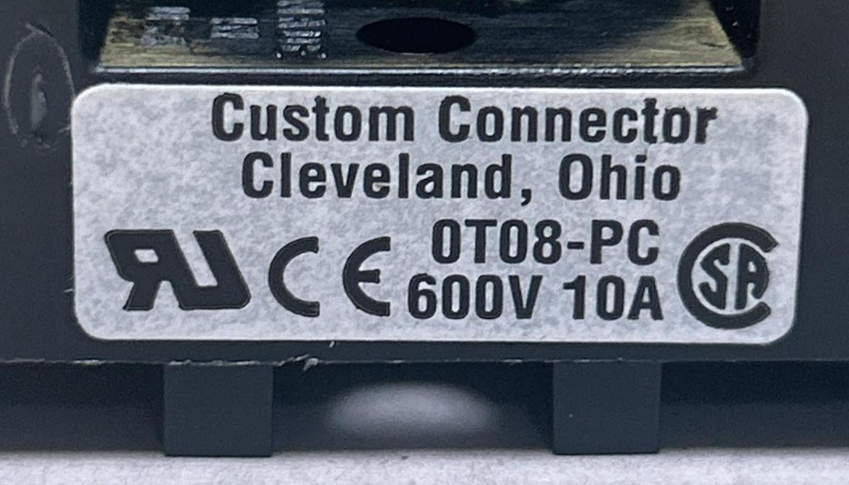 CUSTUM CONNECTOR,0T08-PC,RELAY SOCKET 10A 600V