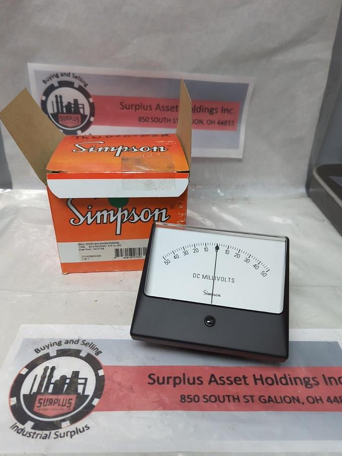 SIMPSON,1329,PANEL METER 50-0-50 DCMV NOS