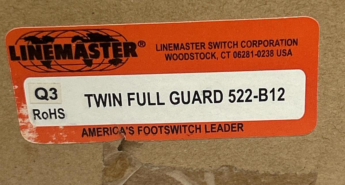 LINEMASTER,522-B12,TWIN FULL GUARD FOOT PEDAL SWITCH NEW