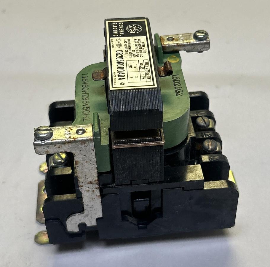 Used GENERAL ELECTRIC,CR205K000ADA,CONTACTOR SIZE 1 20A 600V