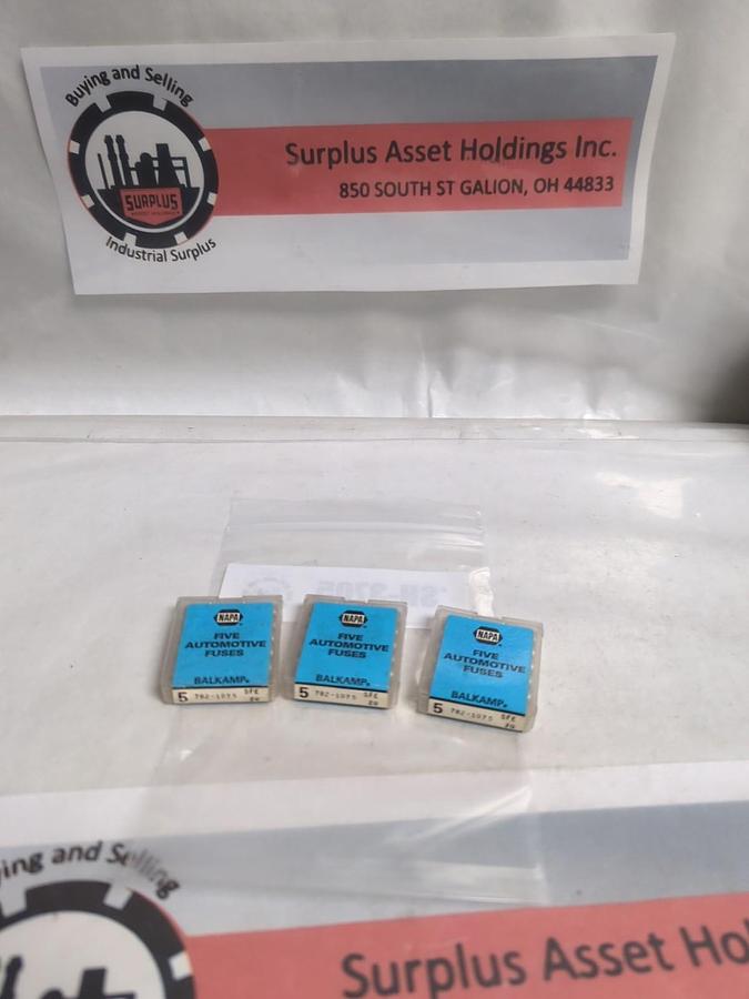 NAPA,782-1075 SFE 20,GLASS FUSE LOT OF 15 PCS NOS