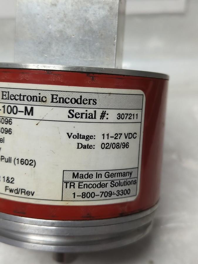 Used TR ELECTRONICS,CE-100-M ROTARY ENCODER 11-27 VDC PRE-OWNED