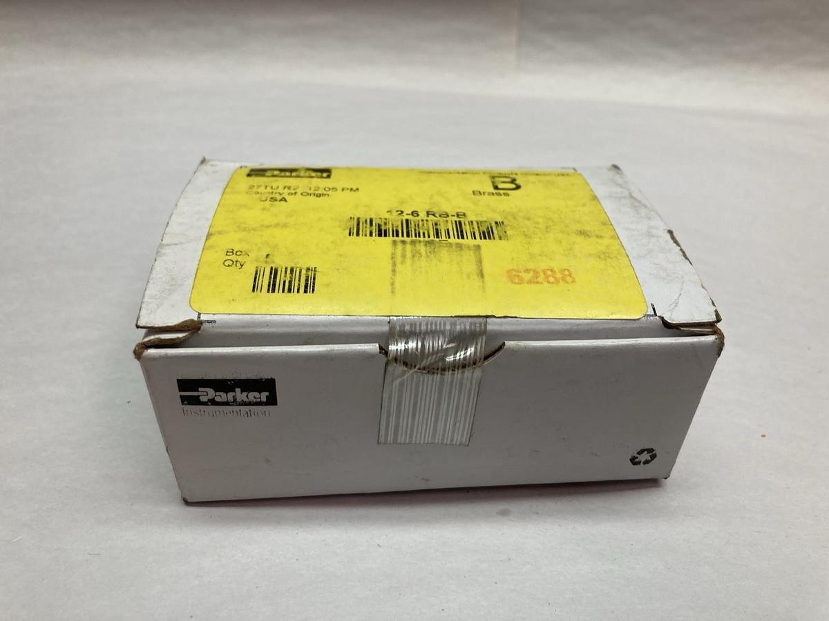 Parker,12-6 RB-B,Brass Hose Fittings LOT OF 5