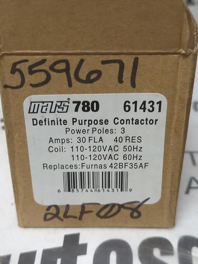 MARS 780,61431,DEFINITE PURPOSE CONTACTOR 3 POLE NOS