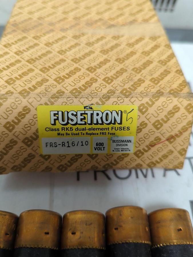 COOPER BUSSMANN,FRS-R-1-6/10,FUSETRON 1-6/10 AMP FUSES BOX OF 5 NOS