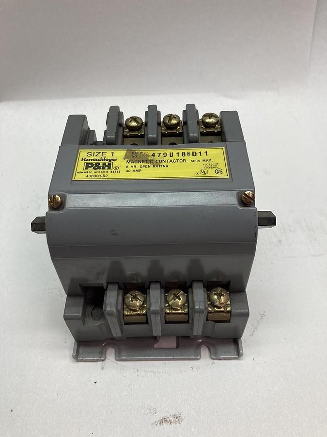Used P&H,479U186D11,Size 1 Contactor
