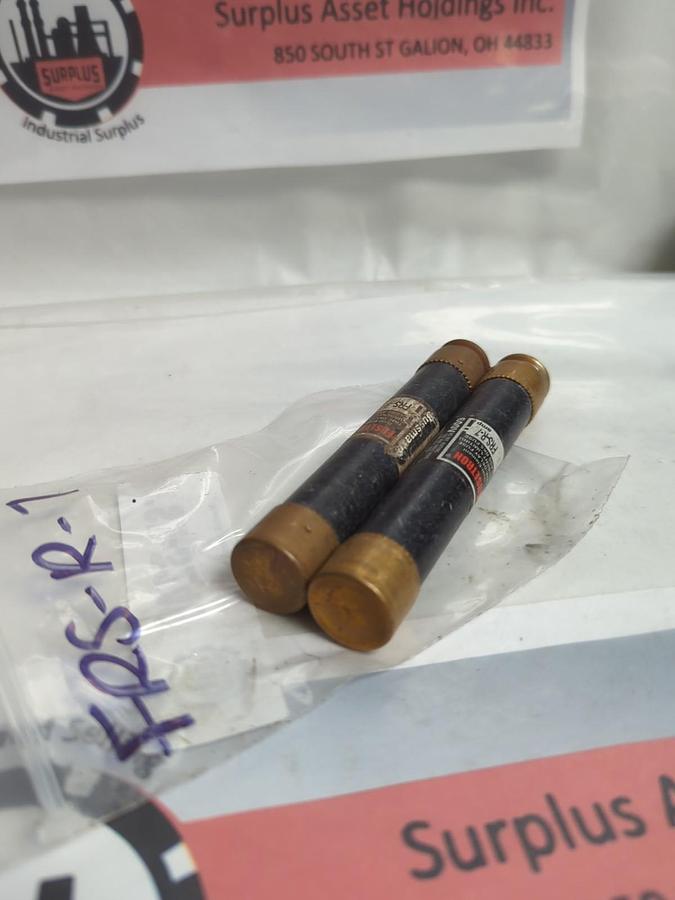 Used COOPER BUSSMANN,FRS-R-7,FUSETRON 7 AMP FUSE LOT OF 2 PRE-OWNED