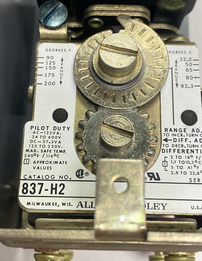 ALLEN BRADLEY,837-H2,SER. A TEMPERATURE CONTROL NOS
