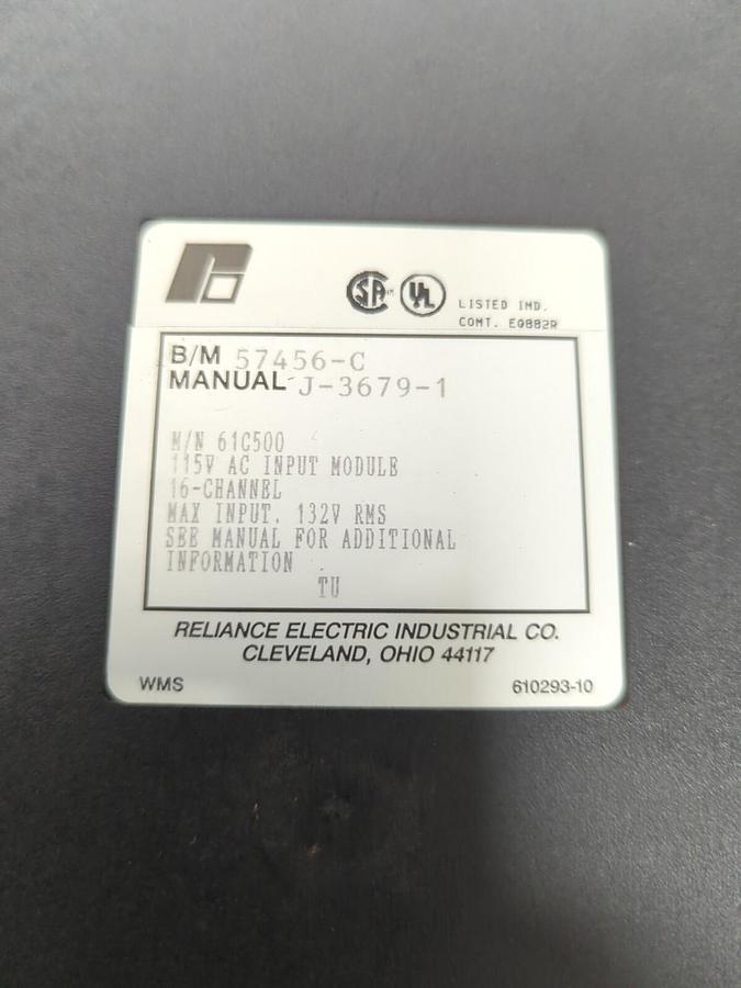 Used RELIANCE ELECTRIC,61C500 INPUT MODULE 115V