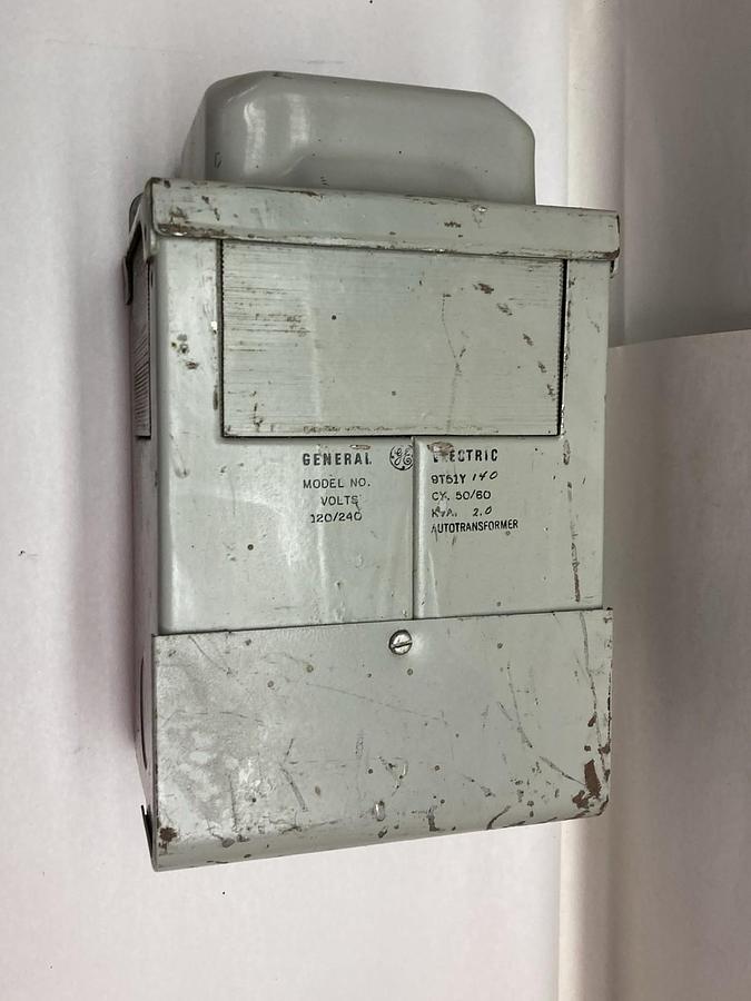Used General Electric,9T51Y140,Transformer 120/240V 50/60Cy 2.0KVA