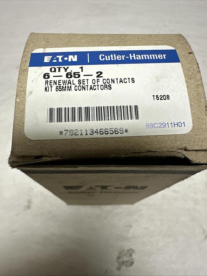 Used Eaton Cutler-Hammer,6-65-2,Renewal Set of Contacts 65MM