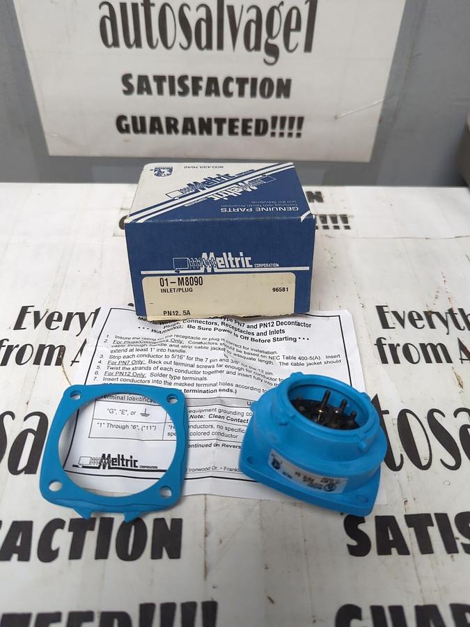 METRIC CORPORATION,01-M8090,12-PIN MALE INLET PLUG NOS