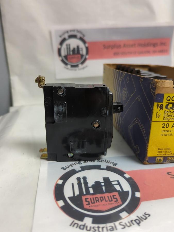 SQUARE D,QOB120,BOLT-ON CIRCUIT BREAKER 1-POLE 20 AMP PACK OF 6 NOS