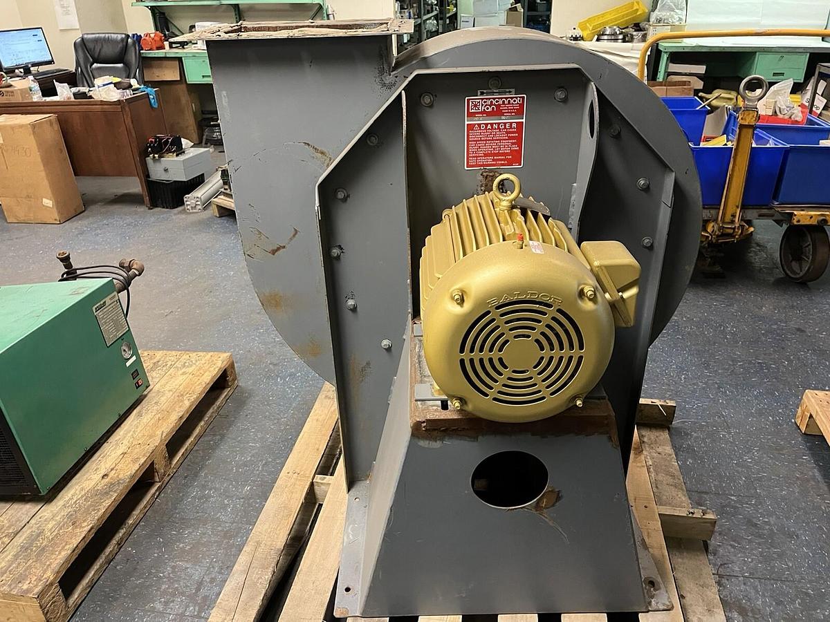 CINCINNATI FAN,RBE-15,RADIAL BLADE EXHAUSTER 15HP 3PH 1765RPM