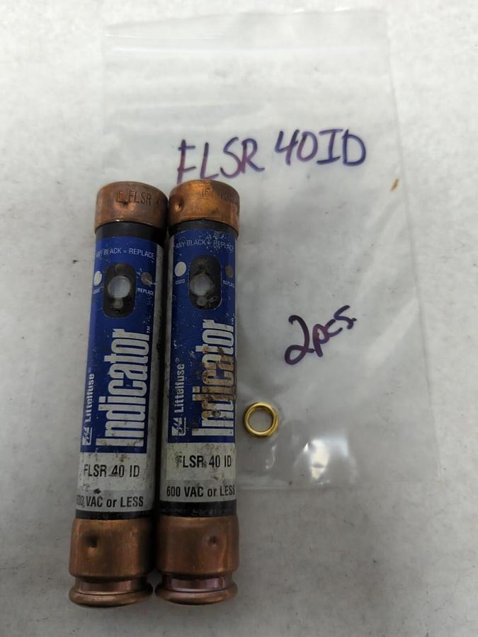 Used LITTELFUSE,FLSR40ID,INDICATOR 40 AMP FUSE LOT OF 2 PRE-OWNED