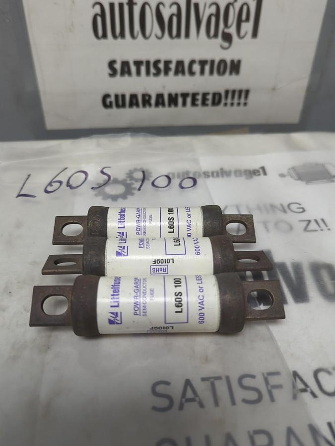 LITTELFUSE,L60S100,SEMICONDUCTOR FUSE LOT OF 3 NOS