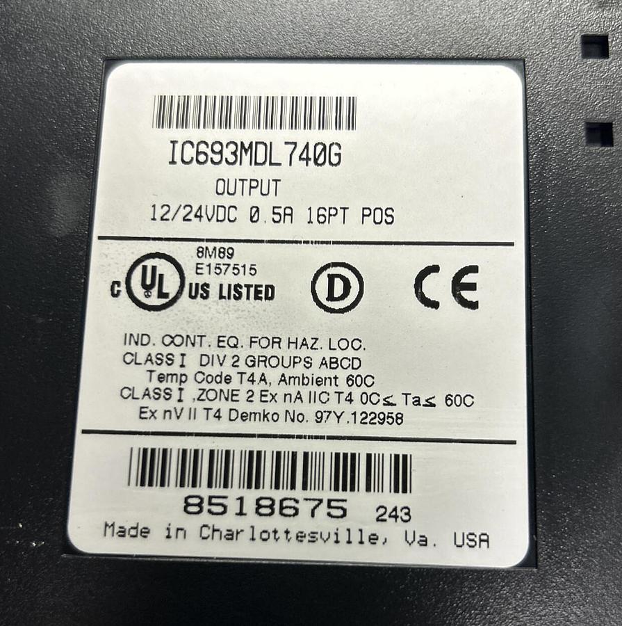 Used GE FANUC,IC693MDL740G,OUTPUT MODULE