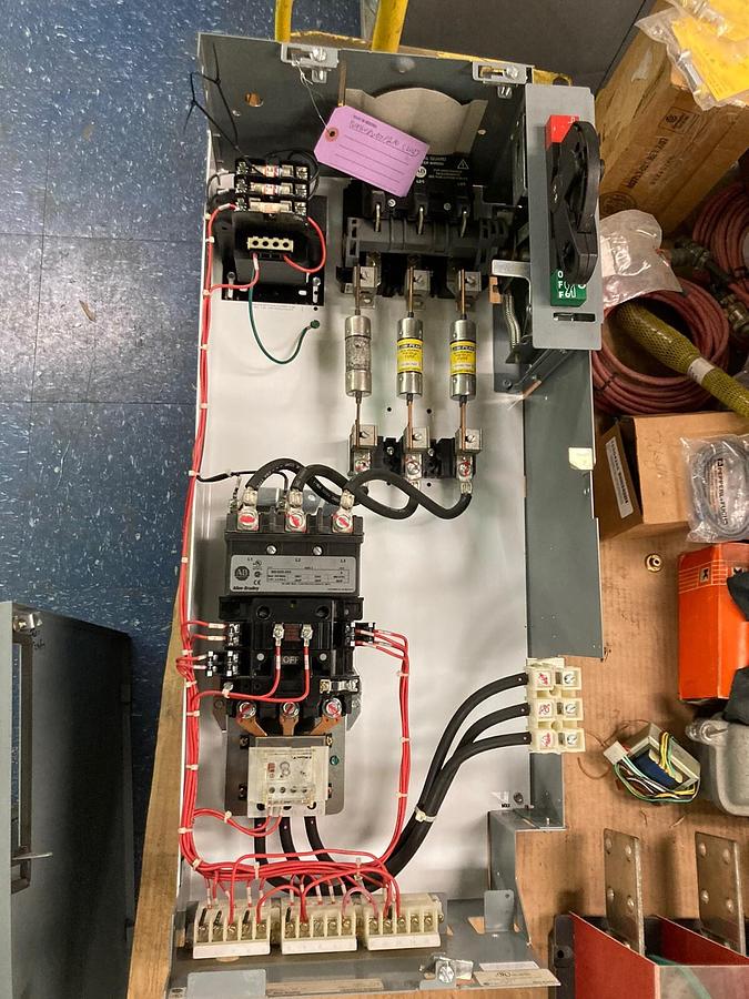 Used Allen-Bradley,2100 2112,Size 3 Fused MCC 32 Inch Starter Feeder Bucket