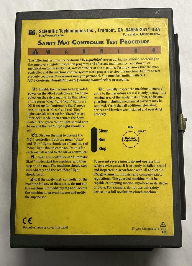 Used OMRON STI,MC4-0011,SAFETY CONTROLLER