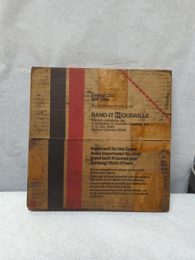 BAND-IT,C 203,3/8 INCH STAINLESS STEEL BANDING 100 FT NOS