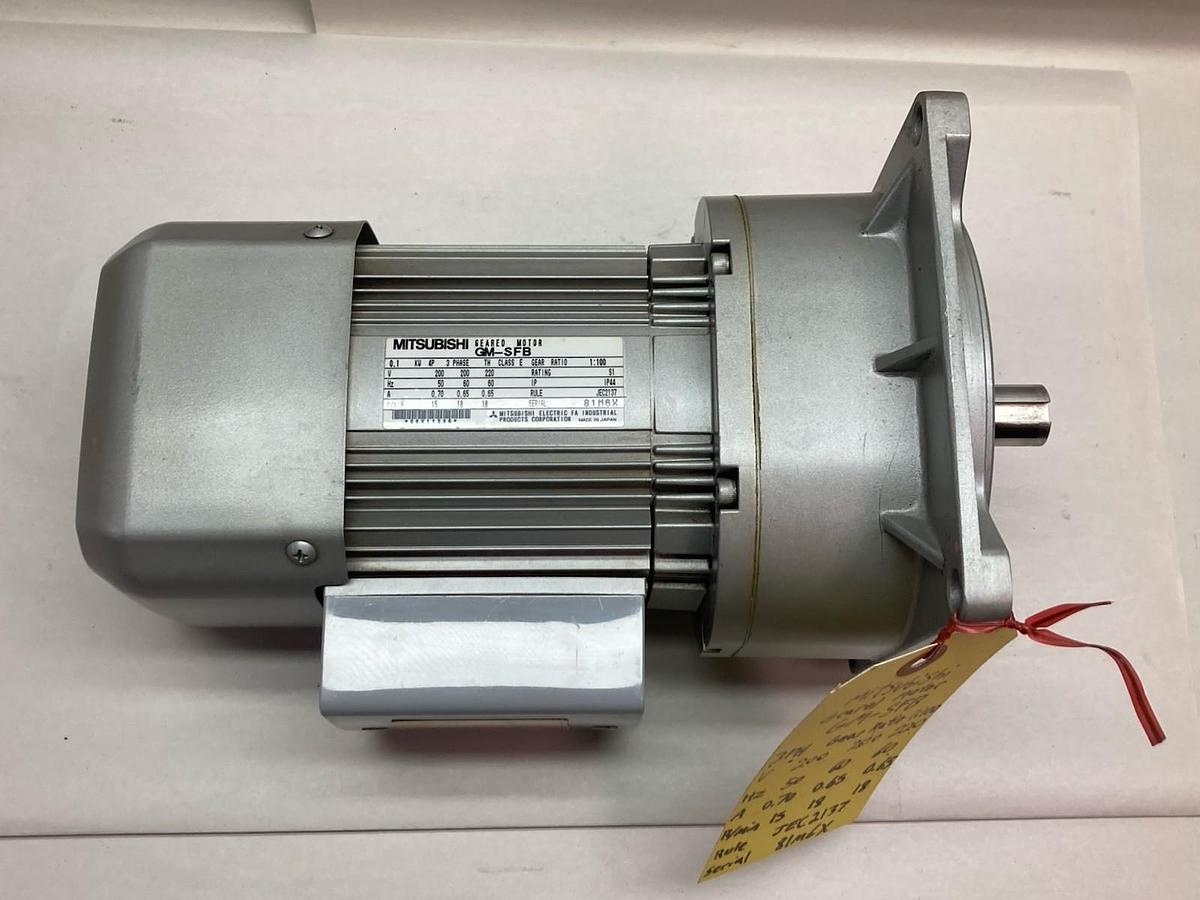 Mitsubishi,GM-SFB,3-Phase Geared Motor 0.1KW 200/220V Ratio 1:100