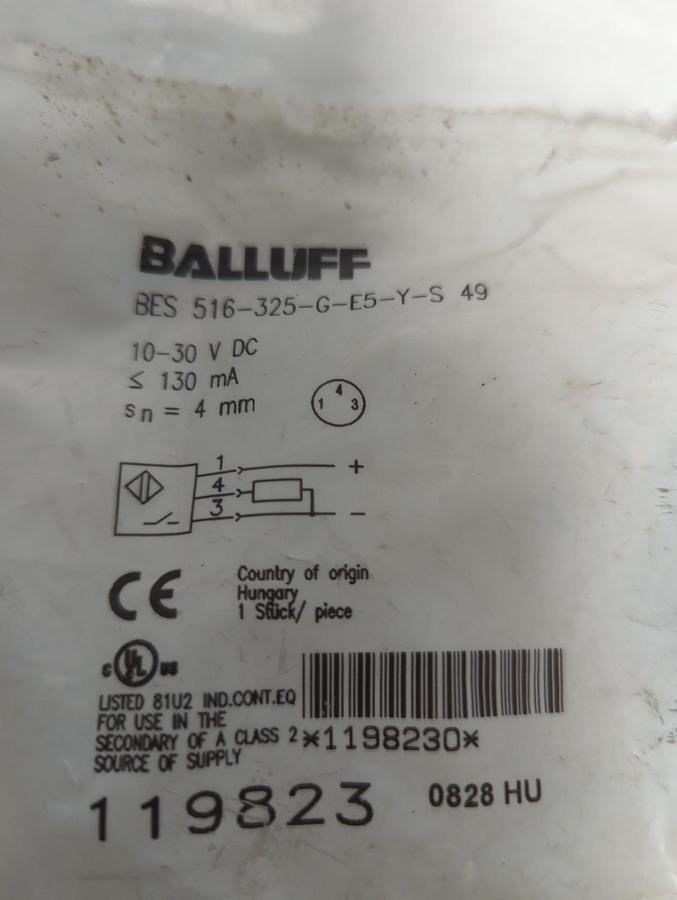 BALLUFF,BES 516-325-G-E5-Y-S 49,PROXIMITY SWITCH NOS