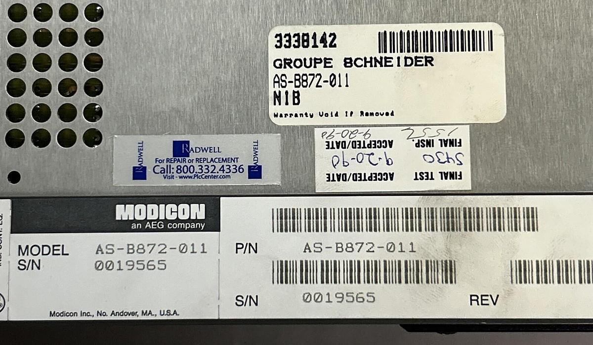 Used MODICON,AS-B872-011,VOLTAGE ANALOG OUTPUT MODULE