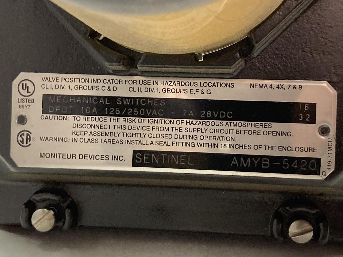 Moniteur Devices,AMYB-5420,Valve Position Transmitter