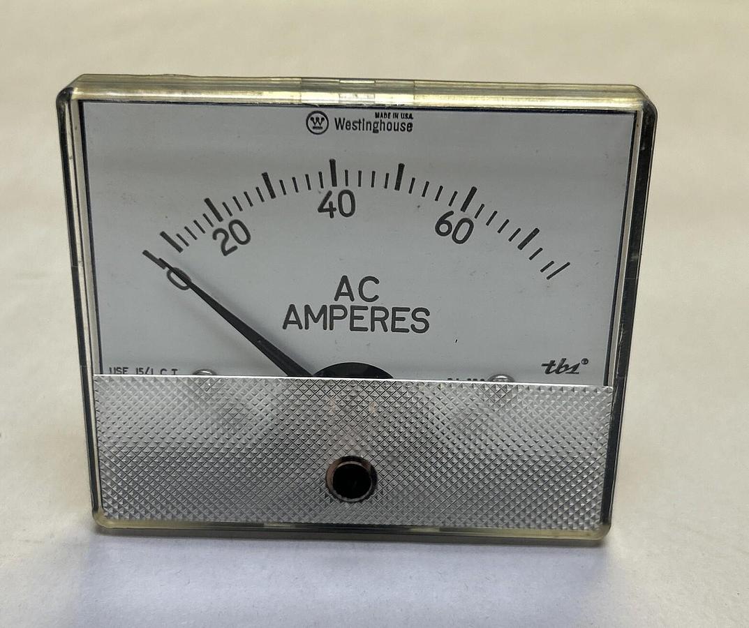Used WESTINGHOUSE,GA-352,PANEL METER 0-60 AC AMPERES
