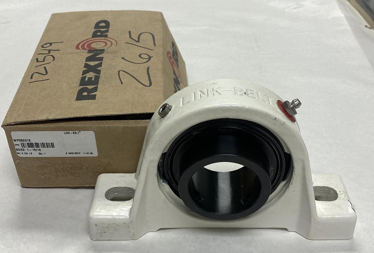Used REXNORD,WP3S231E,PILLOW BLOCK BALL BEARING 1-15/16 NEW