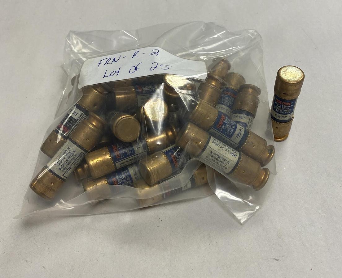 Cooper Bussmann,FRN-R-2,Fusetron Fuse Lot Of 25 NOS